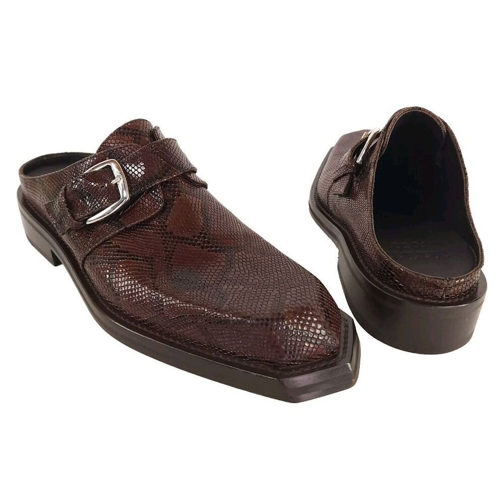 Martine Rose Python Chisel Toe Mules 40 M7 W10 Br… - image 2